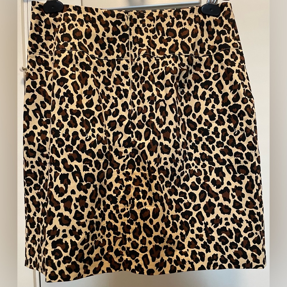 Plum skirt, leopard print